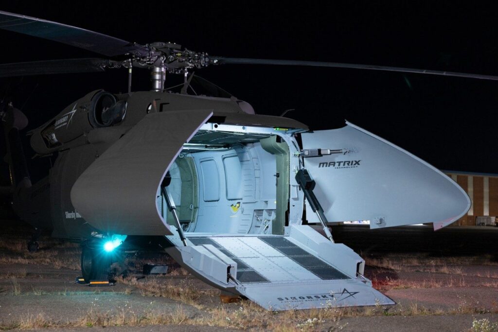 The S-70UAS U-Hawk is a fully autonomous helicopter